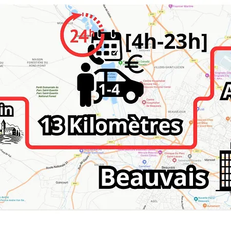 Hébergement de vacances Calme Et Accueillante 13 Kmtrs Aéroport, Parking Gratuit, Navette Gare Ou Aéroport *